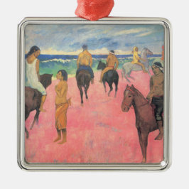 Adorno Metálico Caballos en la playa de Tahití (Paul Gaugin)