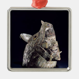 Adorno Metálico Cabeza de animal con cabeza humana en mandíbulas 