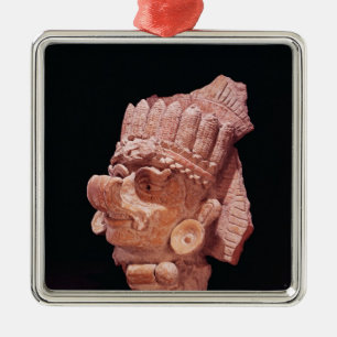 Adorno Metálico Cabeza de dios maya del maíz, Oaxaca, ANUNCIO