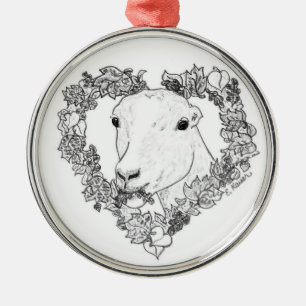 Adorno Metálico Cabeza de LaMancha en corazón