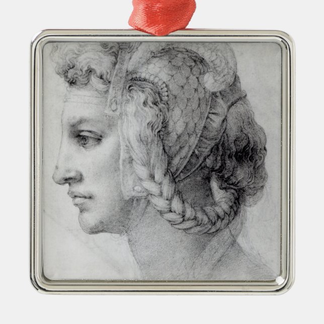 Adorno Metálico Cabeza ideal de una mujer, c.1525-28 (Frente)