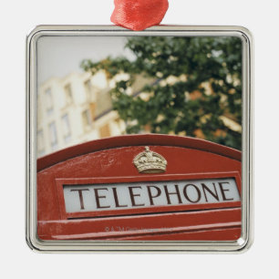 Adorno Metálico Cabina de teléfono en Londres Inglaterra