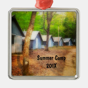 Adorno Metálico Cabinas del campamento de verano