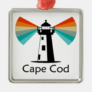 Adorno Metálico Cabo Cod Massachusetts Faro Arcoíris