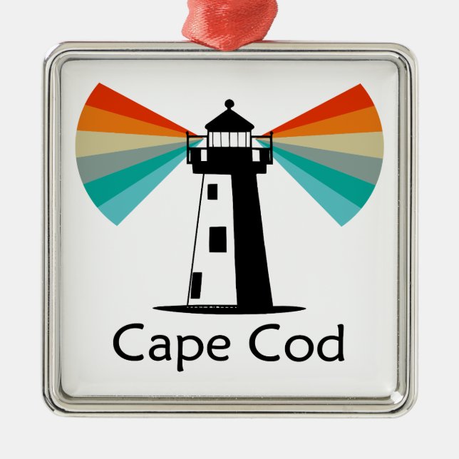 Adorno Metálico Cabo Cod Massachusetts Faro Arcoíris (Frente)