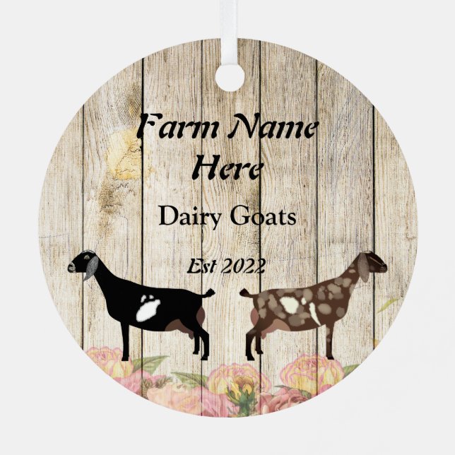 Adorno Metálico Cabra lechera nubia - tiempo de leche (Reverso )