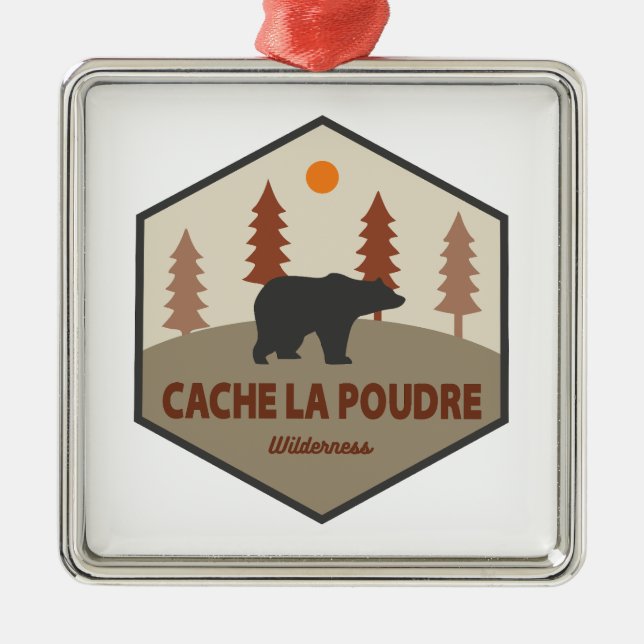 Adorno Metálico Cache La Poudre Wilderness Colorado Bear (Frente)