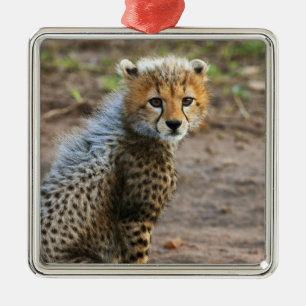 Adorno Metálico Cachorro de Guepardo Acinonyx Jubatus)