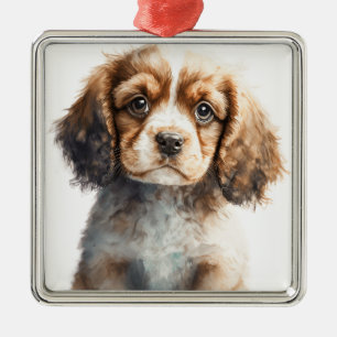 ADORNO METÁLICO CACHORRO DE PERRO COCKER SPANIEL MARROQUÍ ADORABLE