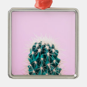 Adorno Metálico Cactus de Prickley en rosa
