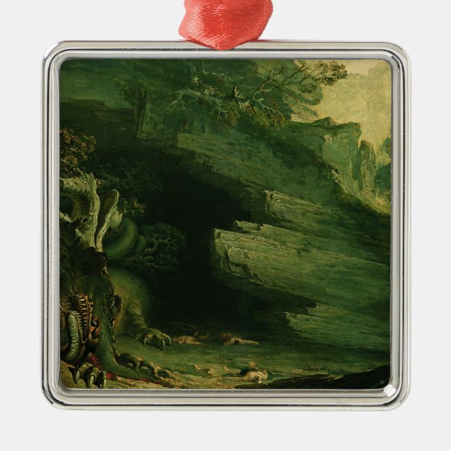 Adorno Metálico Cadmus y el dragón (Frente)