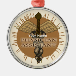 Adorno Metálico Caduceo de Asistente Médico