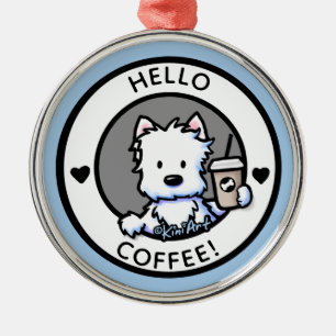 Adorno Metálico Café KiniArt Westie