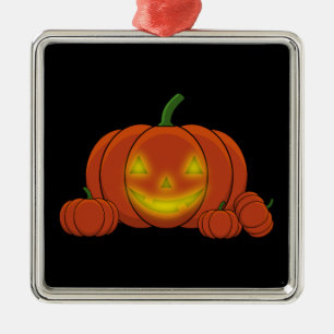 Adorno Metálico Calabaza de calabaza brillante de Jack-o'-Lantern
