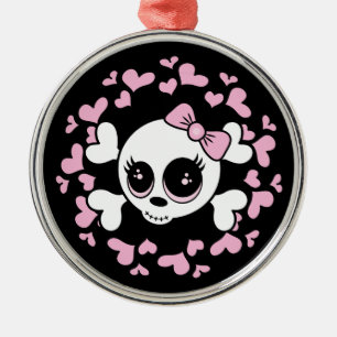 Adorno Metálico Calavera Corazón