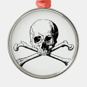 Adorno Metálico Calavera cruzada