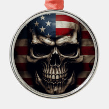 Calavera de la bandera americana 