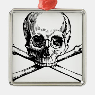 Adorno Metálico Calavera y huesos