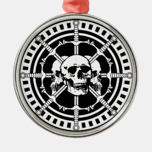 Adorno Metálico Calaveras con espadas