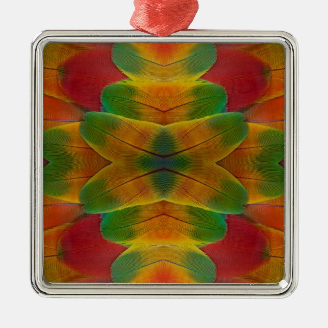 Adorno Metálico Caleidoscopio de loro de Macao (Frente)