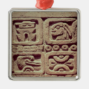 Adorno Metálico Calendario con cuatro glyphs, Toltec