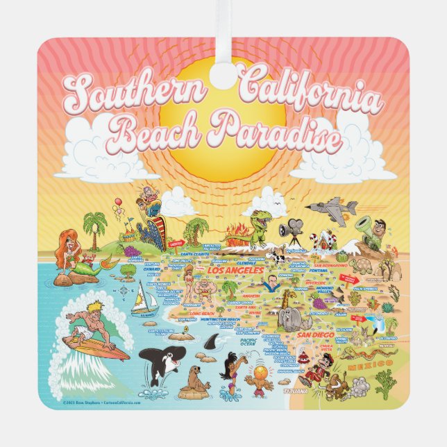 Adorno Metálico California del Sur (Anverso)