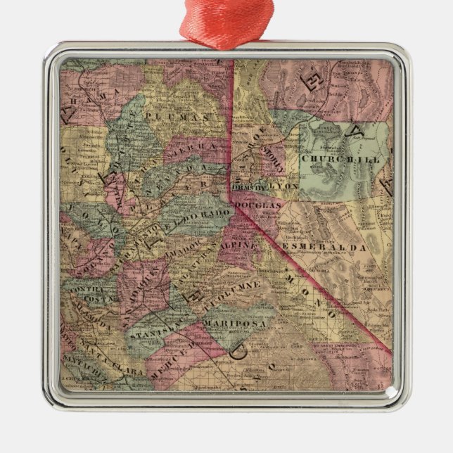 Adorno Metálico California, Nevada (Frente)