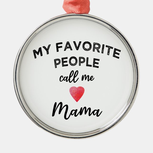 Adorno Metálico Call Me MAMA Grandmother Matriarch Family Nickname (Frente)