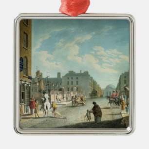 Adorno Metálico Calle con el intercambio real, Dublín, 1800 del