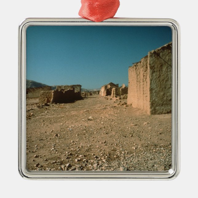 Adorno Metálico Calle del pueblo con las casas (Frente)