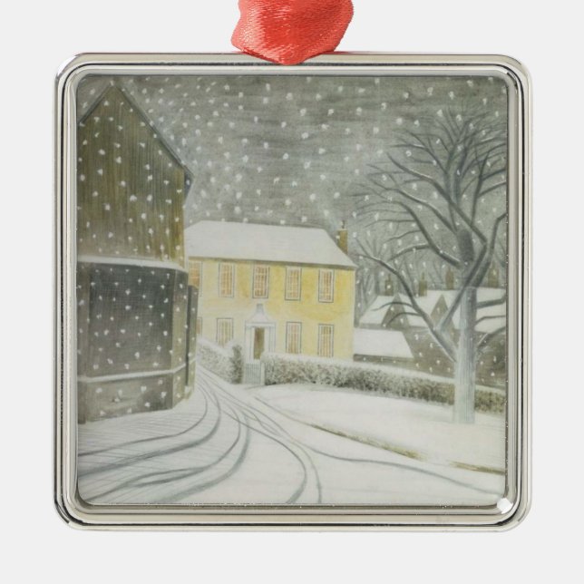 Adorno Metálico Calle Halstead en Nieve (por Eric Ravilious) (Frente)