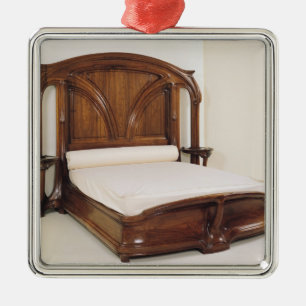 Adorno Metálico Cama de Nouveau del arte, 1900