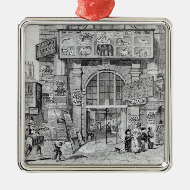 Adorno Metálico Cambio de Exeter que muestra la entrada (Frente)