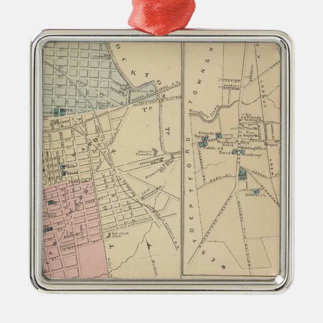 Adorno Metálico Camden, Atlantic City, Woodbury, Monte Holly (Frente)