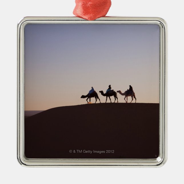Adorno Metálico Camellos que montan de la gente, Marruecos (Frente)