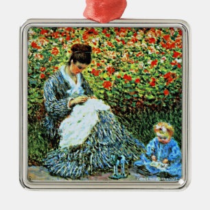 Adorno Metálico Camille Monet y el niño,