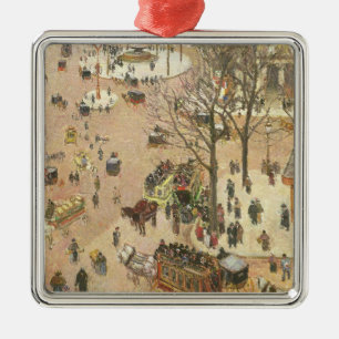 Adorno Metálico Camille Pissarro el Place du Theatre Francais,