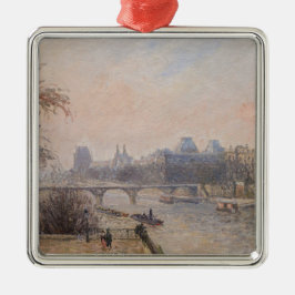 Adorno Metálico Camille Pissarro - El Sena y el Louvre