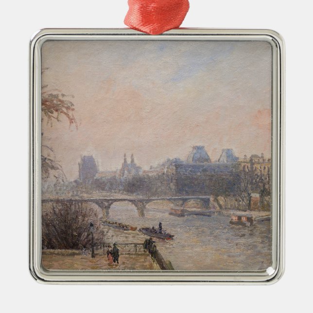 Adorno Metálico Camille Pissarro - El Sena y el Louvre (Frente)