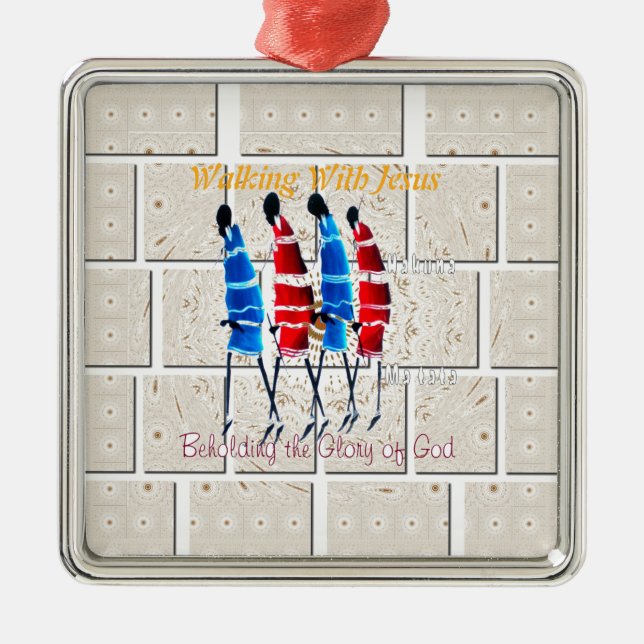 Adorno Metálico Caminar Con Jesús Hakuna Matata Inspiró Beautifu (Frente)