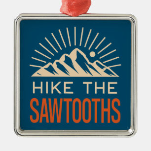 Adorno Metálico Caminata por The Sawtooths Idaho Sunburst