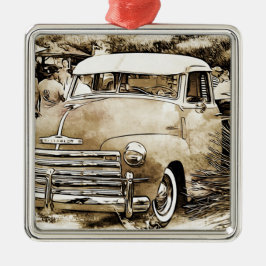Adorno Metálico Camión Chevy Chevrolet clásico de los años 50