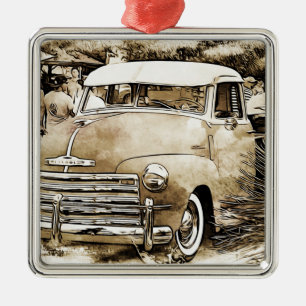 Adorno Metálico Camión Chevy Chevrolet clásico de los años 50