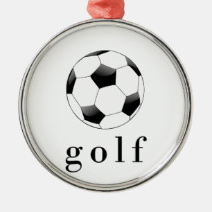 Adorno Metálico Camiseta divertida de fútbol golf