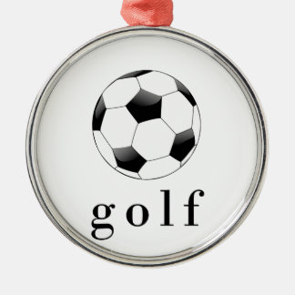 Adorno Metálico Camiseta divertida de fútbol golf