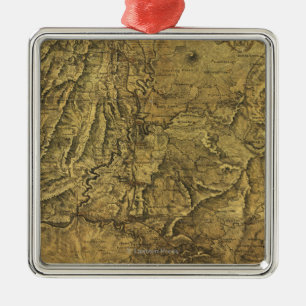 Adorno Metálico Campaña de Atlanta - mapa panorámico de la guerr