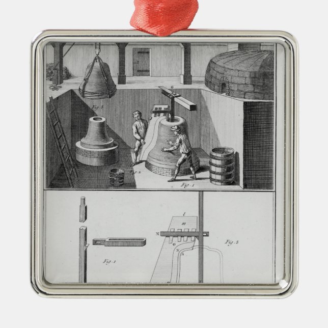 Adorno Metálico Campanas del bastidor, ilustracion de (Frente)