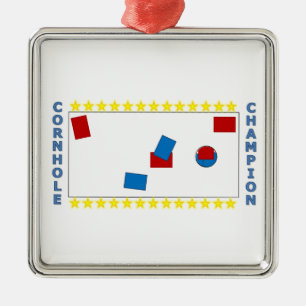 Adorno Metálico Campeón de Cornhole