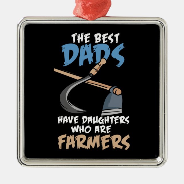 Adorno Metálico Campesino - Hijas que son granjeros (Frente)