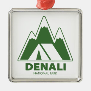 Adorno Metálico Camping del Parque Nacional Denali